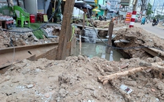 Công trình thi công quá ngổn ngang