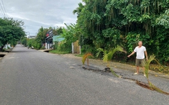 Đường sụt lún, người dân lo tai nạn