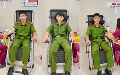Quảng Trị: 3 chiến sĩ cảnh sát cơ động hiến máu cứu bệnh nhân nguy kịch