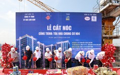 Chính thức cất nóc tòa căn hộ đầu tiên dự án Hanoi Melody Residences