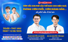 
Tiêm vắc xin phòng viêm phổi, viêm màng não... do phế cầu ở trẻ em
