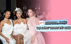 Dàn hoa, á hậu 'đọ dáng' trong váy cưới 