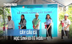 Dân Tà Teng rộn ràng ngày khởi công cầu do Báo Thanh Niên vận động xây dựng