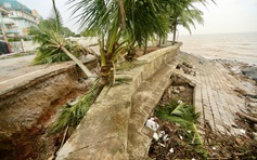 Kè biển Hải Tiến trăm tỉ nứt toác sau bão số 5