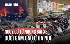 Nguy cơ từ những bãi xe dưới gầm cầu ở Hà Nội