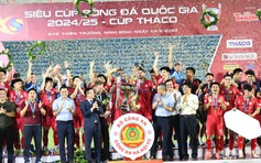 Thắng kịch tính Nam Định, đội Công an Hà Nội lần đầu đoạt Siêu cúp quốc gia