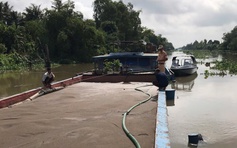 CSGT phát hiện 2 vụ vận chuyển cát trái phép ở Đồng Tháp