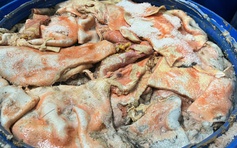 Gia Lai: Phát hiện gần 100 thùng nguyên liệu làm lạp xưởng bốc mùi hôi thối