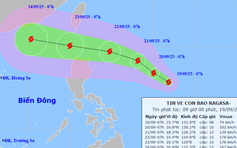 Bão Ragasa đang hướng vào Biển Đông, miền Bắc hứng 2 đợt mưa lớn