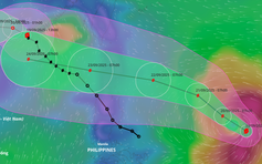 Bão Ragasa mạnh lên siêu bão, gió cấp 16, sóng cao 10 m trên Biển Đông