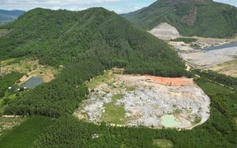 Bãi thải bột đá gây ô nhiễm môi trường