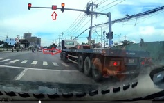 CSGT TP.HCM xử lý tài xế đầu kéo vượt đèn đỏ trên quốc lộ 13