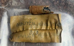Quảng Trị: Phát hiện hài cốt liệt sĩ cùng mảnh giấy ghi tên 'Nguyễn Minh Thuận'