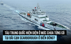 Tàu Trung Quốc hiện diện ở mức độ chưa từng có tại bãi cạn Scarborough?