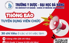 Trường Y Dược - Đại học Đà Nẵng thông báo tuyển dụng viên chức năm 2025