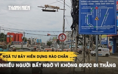 Ngã tư Bảy Hiền dựng rào chắn, nhiều người bất ngờ vì không được đi thẳng