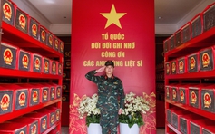 Tấm lòng người lính trẻ bên hài cốt liệt sĩ