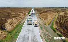 Dự án đường ĐT.857 gặp khó vì khan hiếm vật liệu