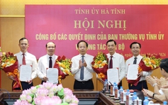Hà Tĩnh điều động, luân chuyển, bổ nhiệm 10 cán bộ chủ chốt