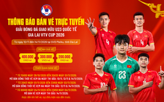 Bán vé trực tuyến U.23 Việt Nam đấu U.23 Thái Lan, U.23 Qatar tại Gia Lai: Giá rẻ nhất 200.000 đồng