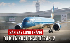 Sân bay Long Thành dự kiến đón chuyến bay thương mại từ ngày 24.12