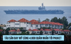 Tàu sân bay Mỹ đưa 4.800 quân nhân vào Phuket nghỉ dưỡng
