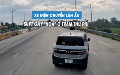 Suýt 'gặp họa' vì ô tô con chạy ẩu, tạt đầu xe khác tại trạm thu phí