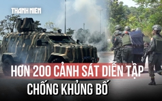 Mãn nhãn màn đổ bộ xe bọc thép diễn tập chống khủng bố, giải cứu con tin