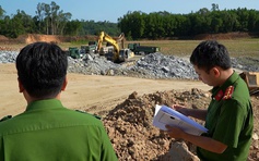 Quảng Ngãi: Công an vào cuộc vụ khai thác khoáng sản tại mỏ đất núi Lệ Thủy