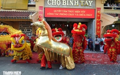 Lễ Kỳ Yên chợ Bình Tây: Màn múa ngựa lạ mắt thu hút đông người xem