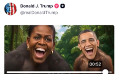 Đảng Cộng hòa chỉ trích ông Trump đăng clip mô tả vợ chồng ông Obama là khỉ
