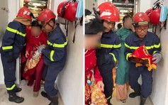 Đoàn rước dâu gặp sự cố thang máy, Công an TP.HCM cứu 6 người mắc kẹt