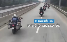 Nhóm 'biker' người nước ngoài bị CSGT phạt vì lái xe phân khối lớn vào cao tốc