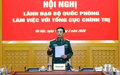 Đại tướng Phan Văn Giang làm việc với Tổng cục Chính trị về nhiệm vụ năm 2026