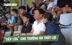 Cựu sinh viên trường ĐH Thủy Lợi ‘truyền lửa’ đam mê cho con từ khán đài TNSV THACO Cup 2026