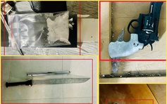 Bắt quả tang nhóm người sử dụng ma túy, thu giữ 2 vật giống súng