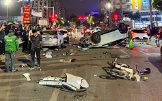 Tạm giữ hình sự tài xế xe Lexus gây tai nạn liên hoàn ở Hà Nội