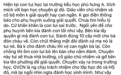 Dừng đứng lớp đối với 2 giáo viên chứng kiến phụ huynh vào trường đánh học sinh
