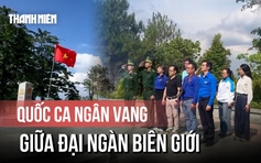Quốc ca ngân vang giữa đại ngàn biên giới, khiến nhiều bạn trẻ rưng rưng