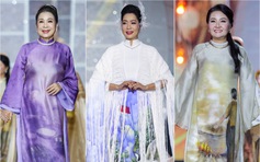 NSND Kim Xuân, NSND Trịnh Kim Chi trình diễn áo dài cùng các hoa hậu