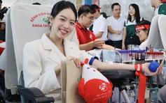 Hoa hậu Thanh Thủy cùng hơn 5.000 sinh viên hiến máu tại ‘Chủ nhật đỏ’