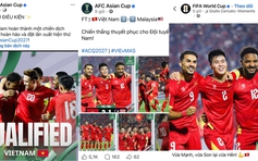 FIFA dí dỏm nhắc tên Hên Son Mạnh, AFC khen ngợi đội tuyển Việt Nam thắng hoàn hảo Malaysia