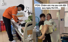 Xúc động câu chuyện anh shipper chăm mẹ bị đột quỵ