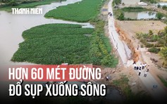 Cận cảnh 'hàm ếch' khổng lồ ngoác miệng bên sông Lò Gạch