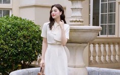 Đầm trắng xẻ tà mang chút dịu dàng pha lẫn nét quyến rũ