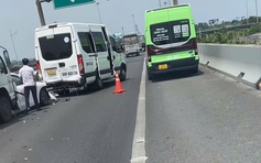 Hai vụ tai nạn liên tiếp trên cao tốc TP.HCM - Trung Lương khiến giao thông tê liệt