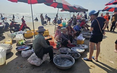 Chợ hải sản tự phát tại biển Long Cung: Phường Rạch Dừa kiên quyết xử lý