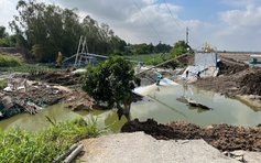 Đồng Tháp: Sạt lở ao cá tra, thiệt hại hơn 7,5 tỉ đồng
