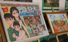 Trẻ em yếu thế kể chuyện Thanh niên xung phong TP.HCM bằng tranh