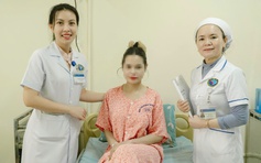 Chủ quan đau bụng kéo dài, người phụ nữ phát hiện khối u buồng trứng 14 cm